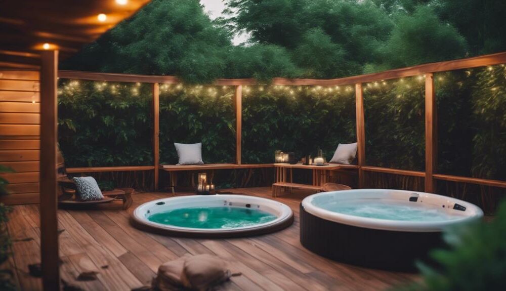 luxurious outdoor jacuzzi selection