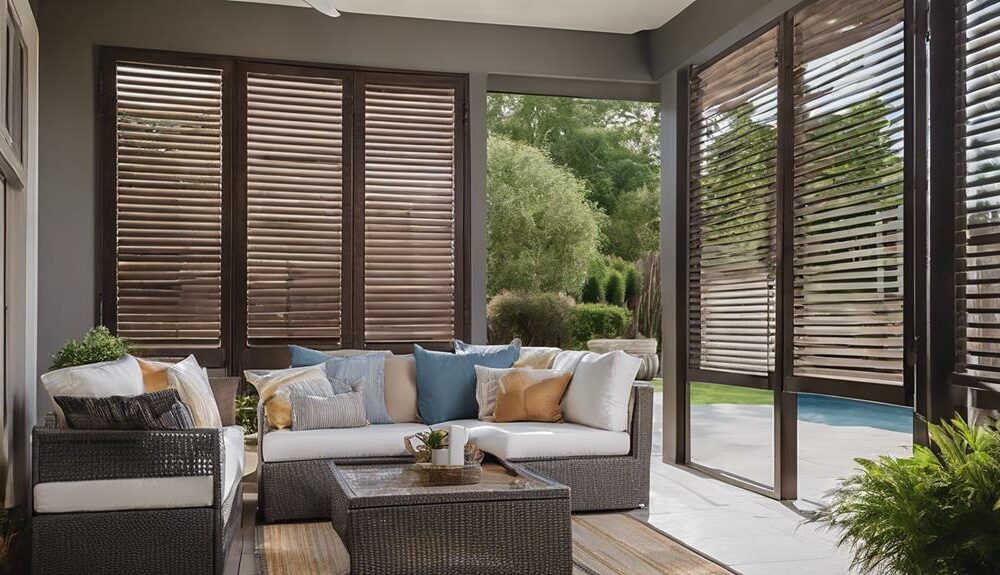 outdoor living space shutters
