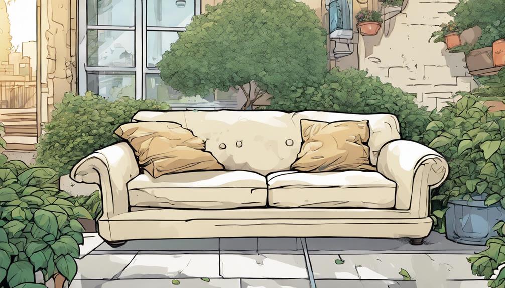 plump cushions on sofa