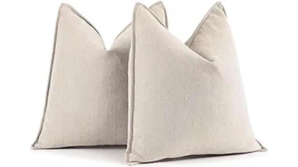 quality beige pillow covers