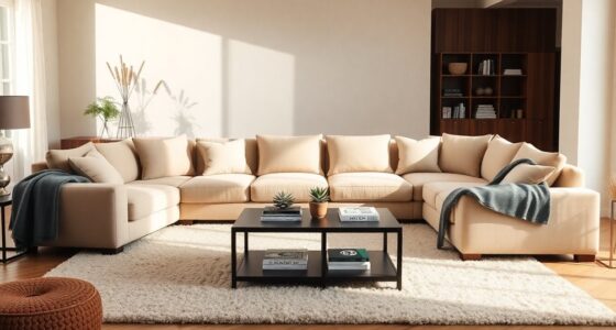 comfy six seat modular sofas