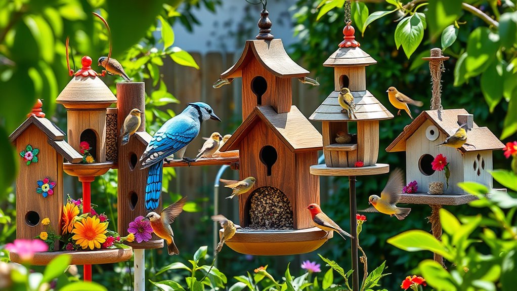 attract birds to gardens