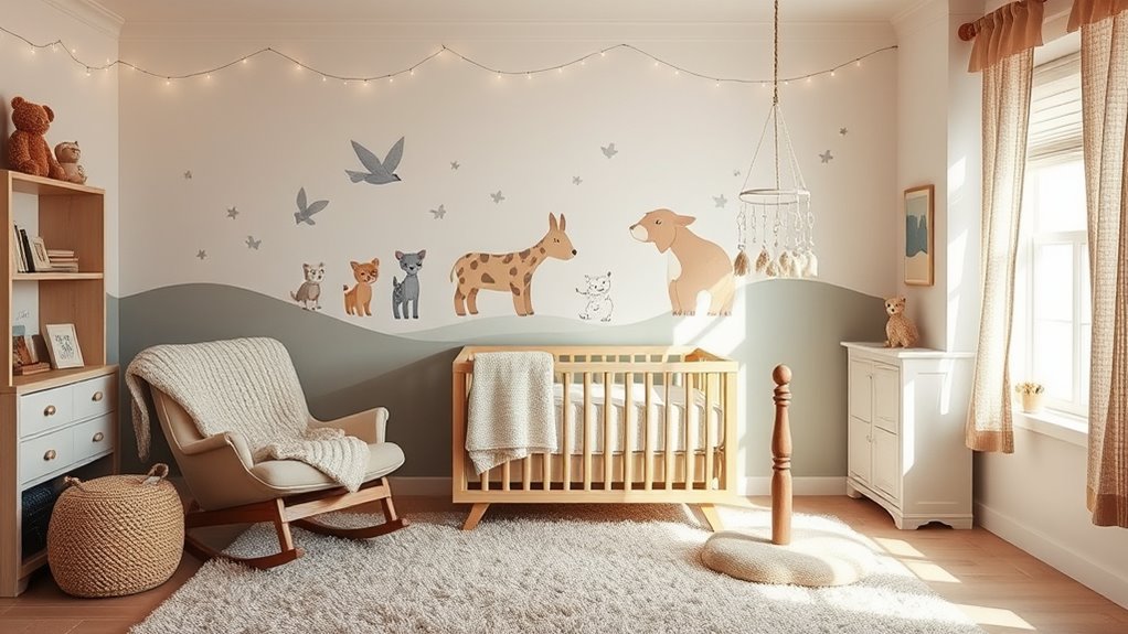 cozy and stylish nursery decor