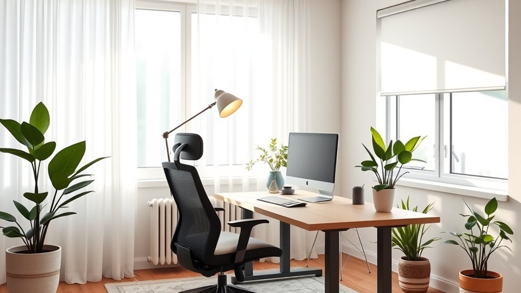 How to Set Up an Ergonomic Home Office 7 adjust lighting to minimize glare