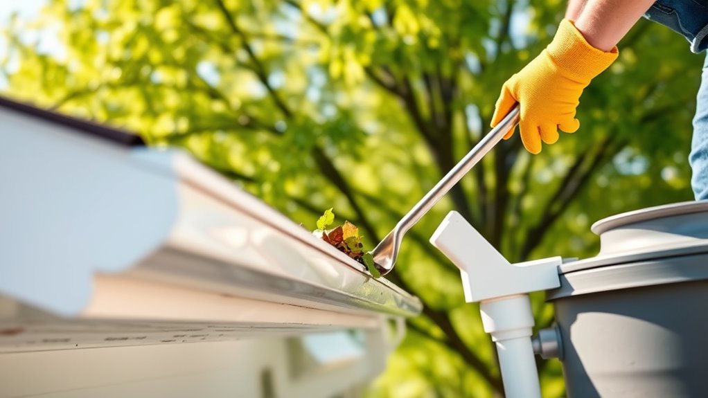 clean gutters and downspouts