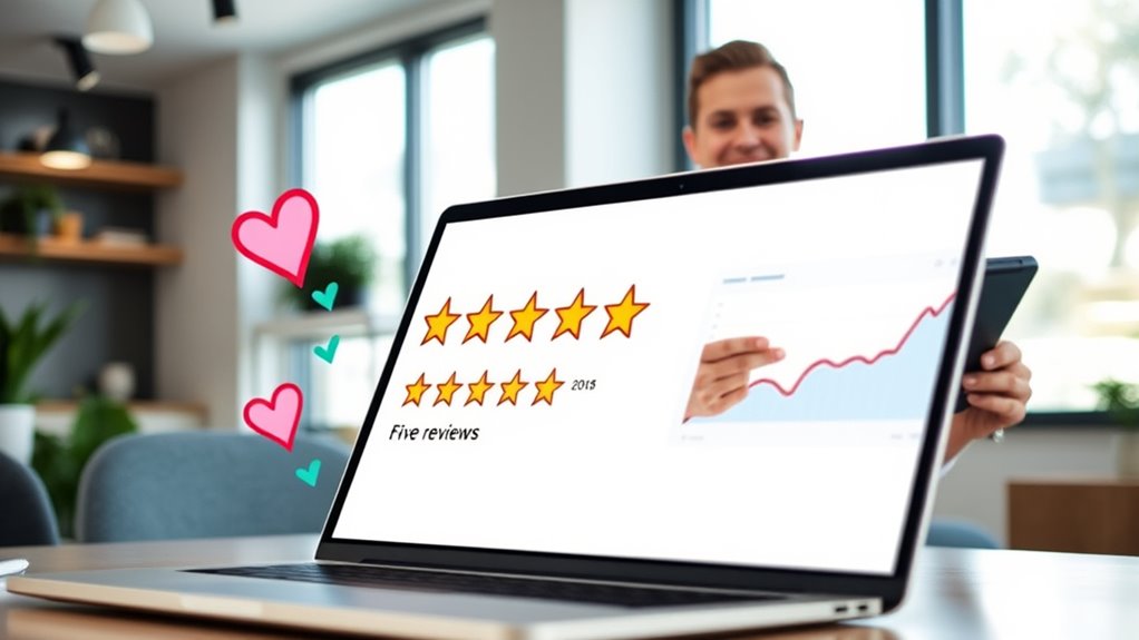 gather positive customer reviews