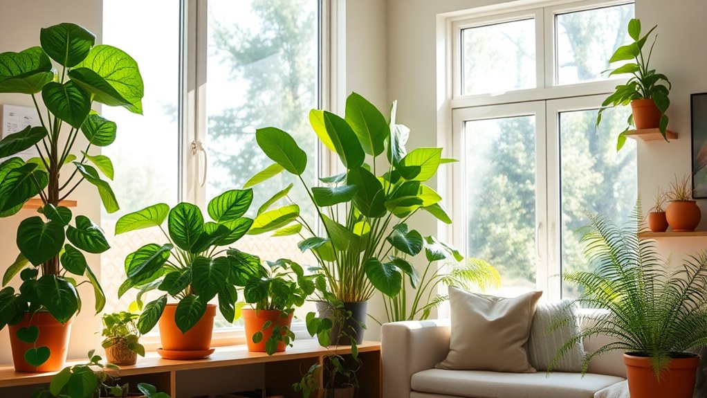 houseplants improve indoor humidity