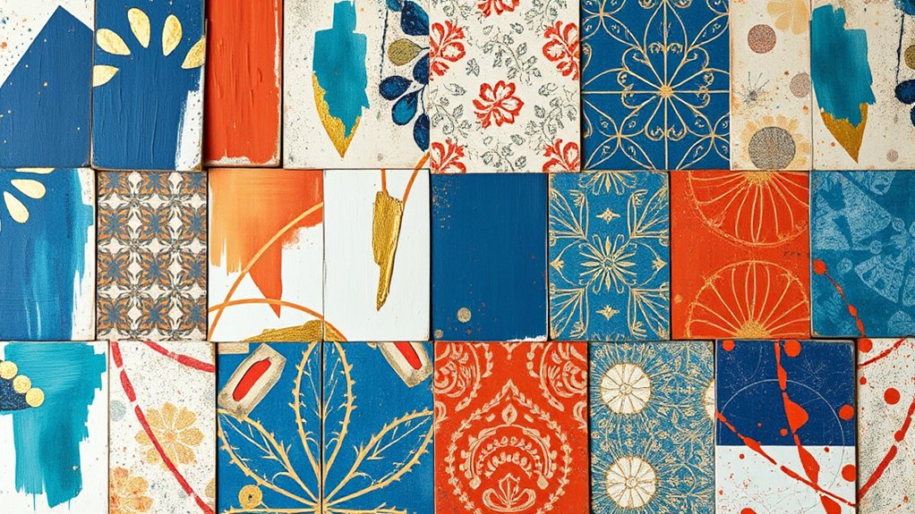 DIY Accent Wall Ideas (Paint, Wallpaper, Etc.) 7 layered colorful textured accents