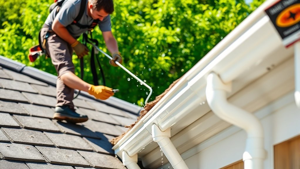 maintain gutters and downspouts