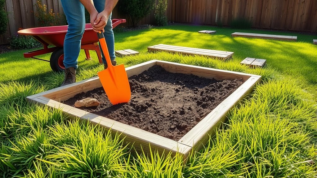 How to Build a Raised Garden Bed 8 prepare soil clear weeds