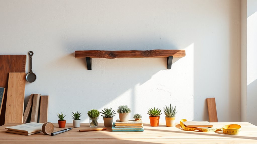 reclaimed wood shelf project
