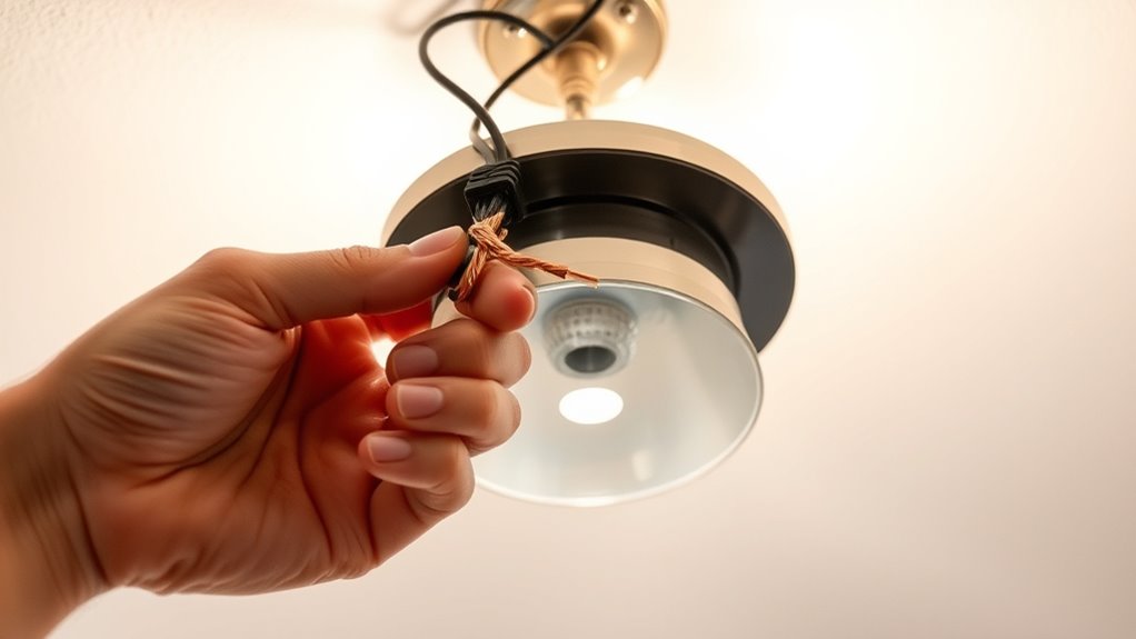 How to Safely Replace a Light Fixture 6 secure and tighten connections