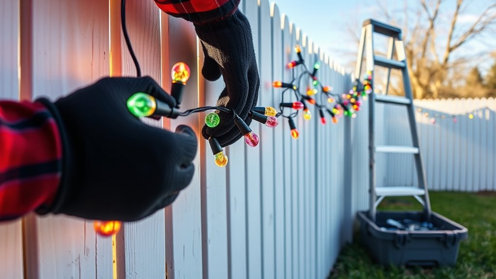 securely install holiday lighting