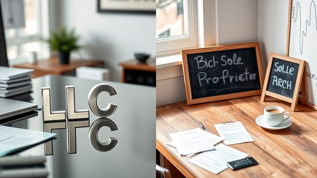 LLC Vs Sole Proprietorship: Choosing Your Business Structure 4 simple flexible risky compliant