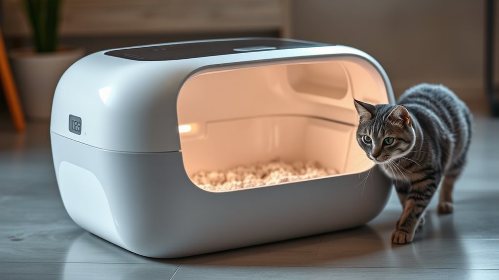 smart automated cat litter boxes