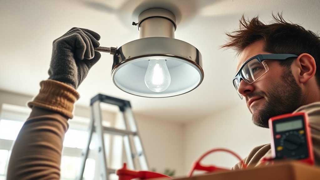 How to Safely Replace a Light Fixture 7 test wiring and grounding