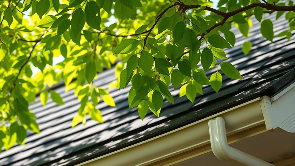 trim branches to protect roof