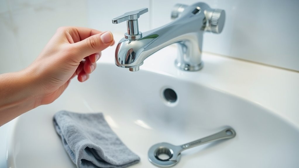 DIY Guide: Fixing a Leaky Faucet Easily 5 turn off water clear area