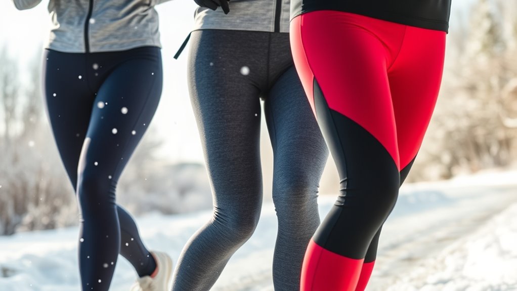 winter running tights selection