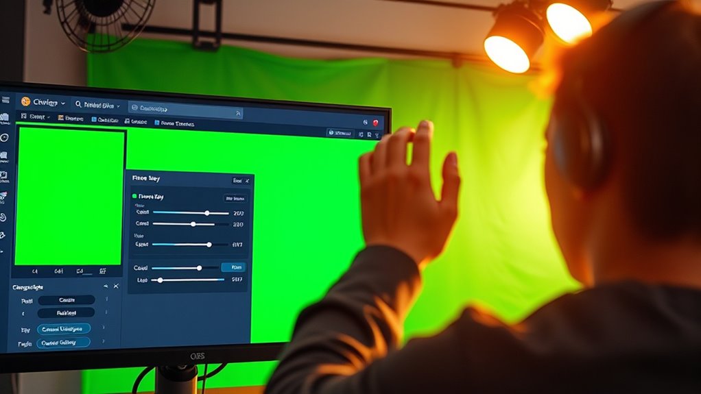 adjust green screen settings