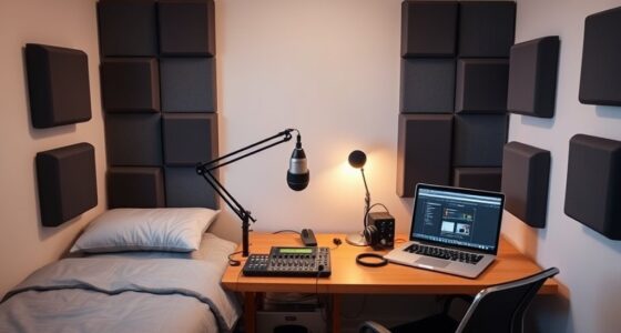 affordable bedroom podcast setup