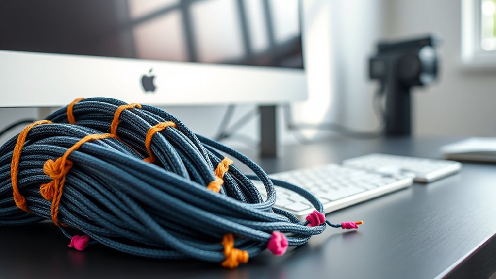 DIY Cable Management: 7 Tricks for an Instagram‑Worthy Desk 3 colorful adjustable cable organization