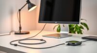 creative desk cable organization