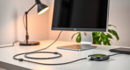 creative desk cable organization