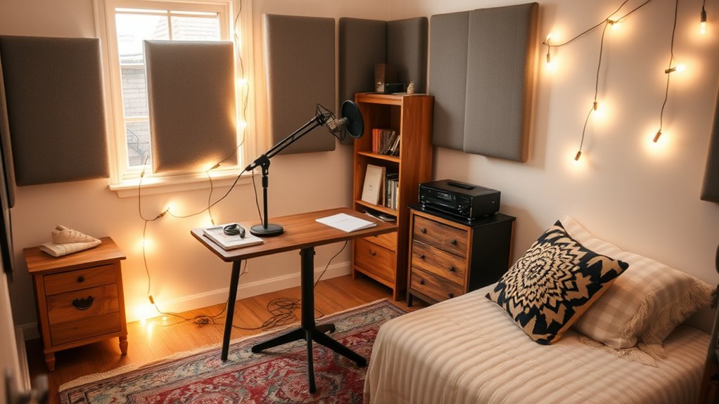 How to Build a Budget Podcast Studio in Your Bedroom (2025 Edition) 7 optimize studio with repurposed furniture