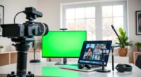 set up green screen