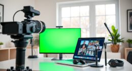 set up green screen