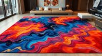 elegant abstract silk rugs