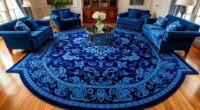 elegant blue silk rugs