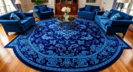 elegant blue silk rugs
