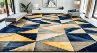 elegant geometric silk rugs