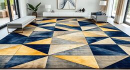 elegant geometric silk rugs