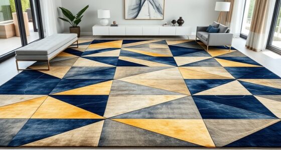 elegant geometric silk rugs