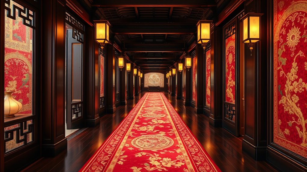 elegant silk hallway runners