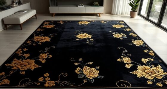 luxury black gold silk rugs