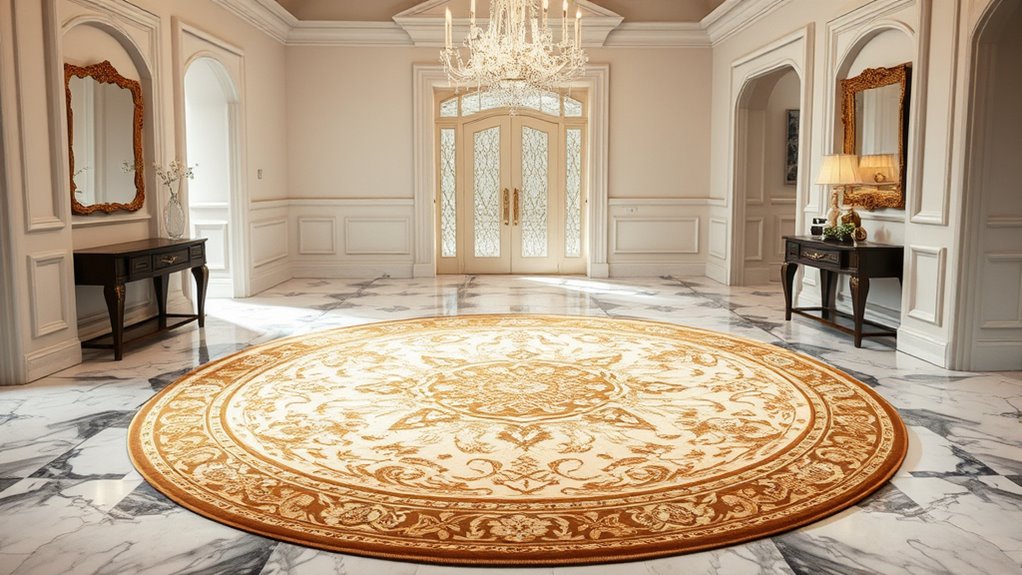 luxury foyer round rugs