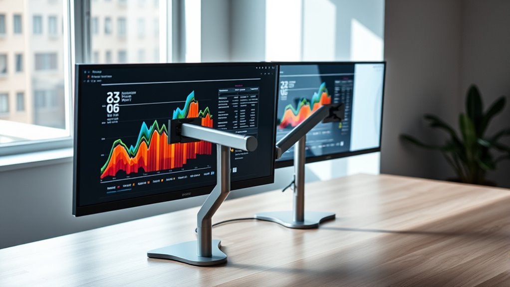 top dual monitor mounts