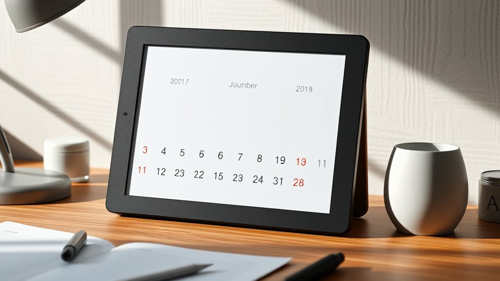 top e ink desk calendars