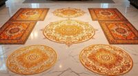 top metallic silk carpets