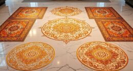 top metallic silk carpets