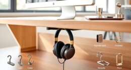 top under desk headphone hooks