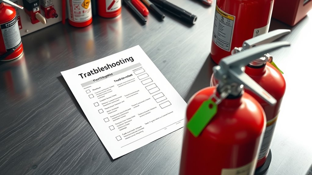 Troubleshooting Checklist: Fire Extinguisher Types 3 choose inspect maintain document