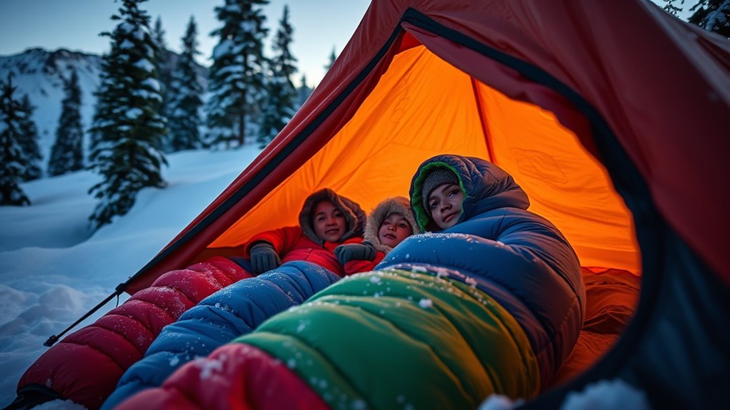 family winter sleep gear