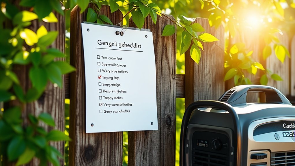 generator noise ordinance checklist