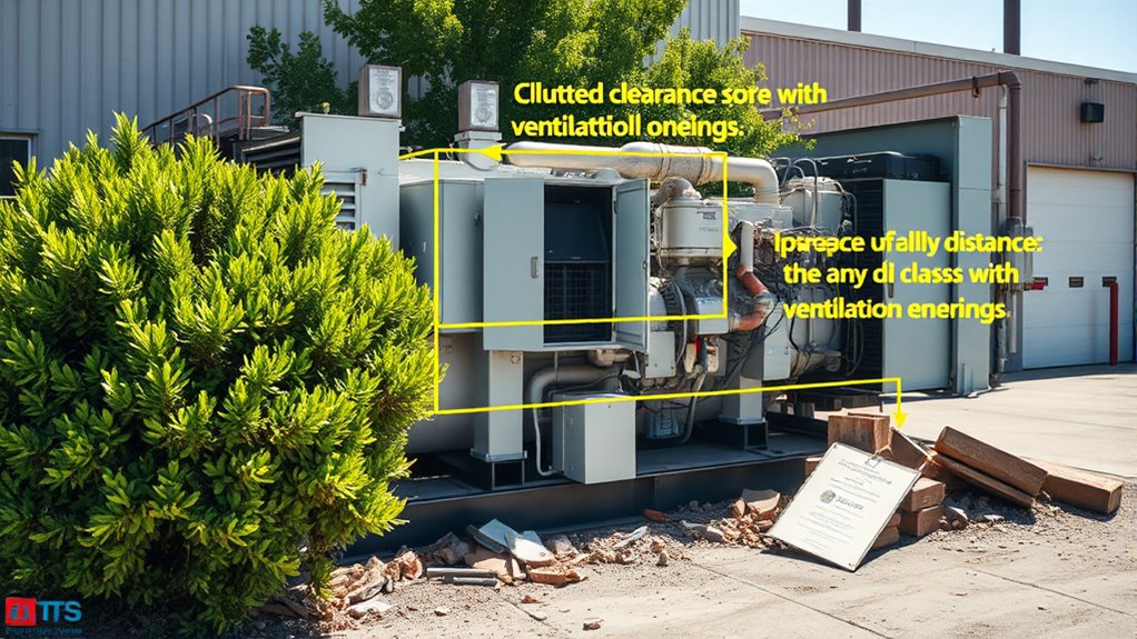 maintain safe generator clearances