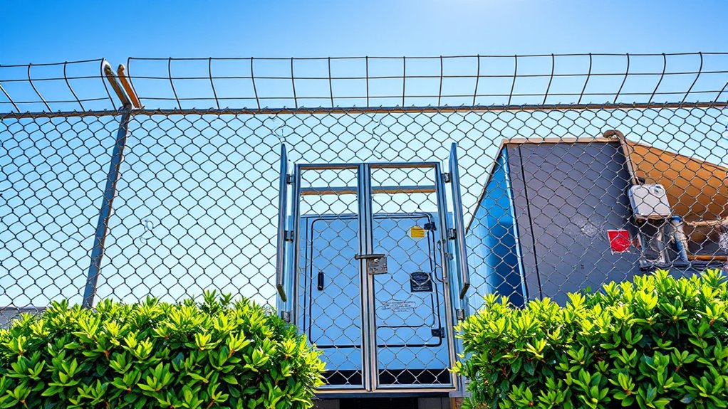 secure fencing and lighting
